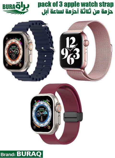 Apple Watch Band Strap For Apple Watch Ultra 2/Ultra 49mm, Series 10 46mm, 9/8/7 45mm, SE2/SE/6/5/4 44mm, 3/2/1 42mm
