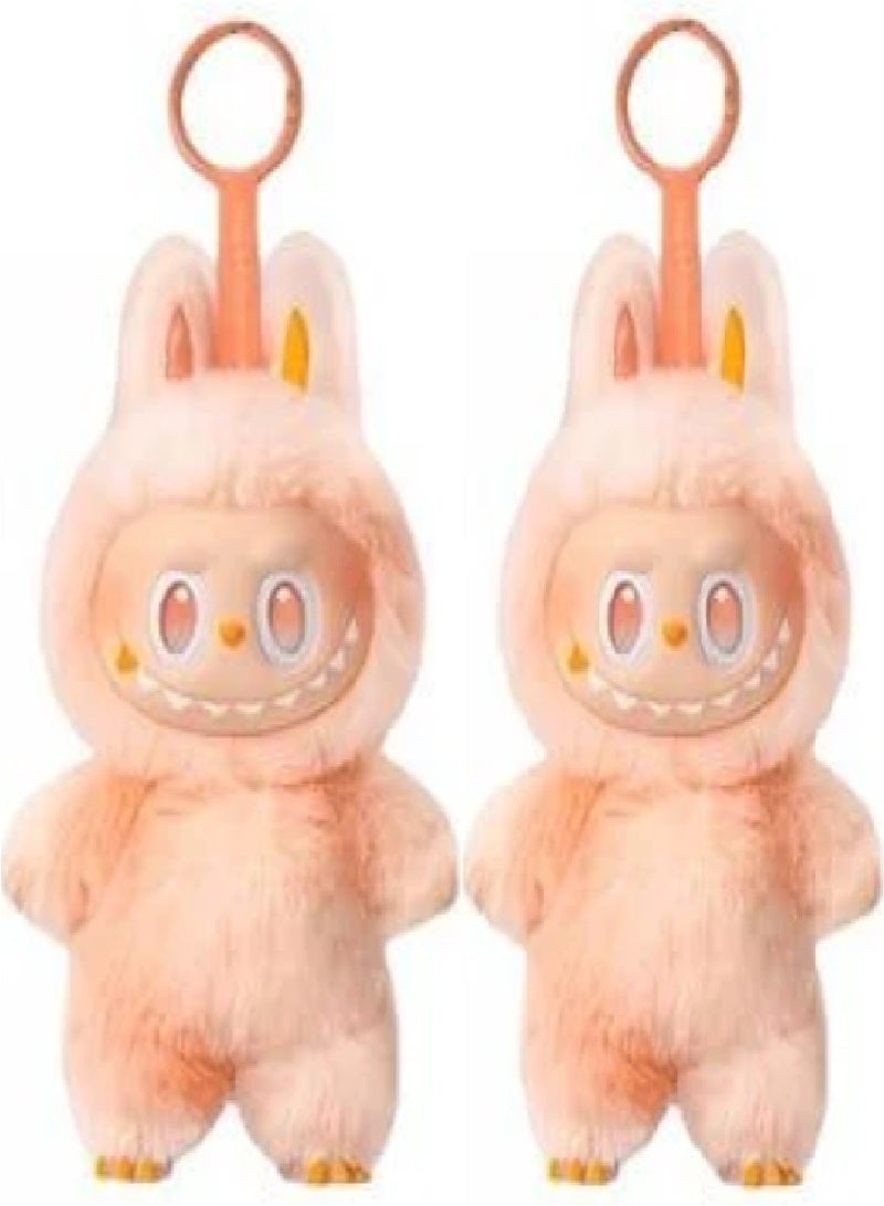 Pop Mart x Bobo & Coco Labubu Plush Keychain – Loyalty Toy Charm for Fashion LoversPack Of 2