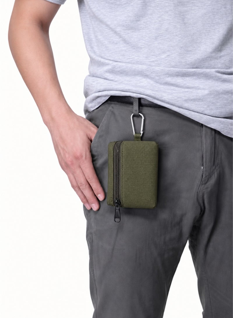 Mini Coin Purse Key Pouch, Casual Style Nylon Zipper Sports Storage Bag, Polyester Material, Small Hanging Card Holder - Image 5