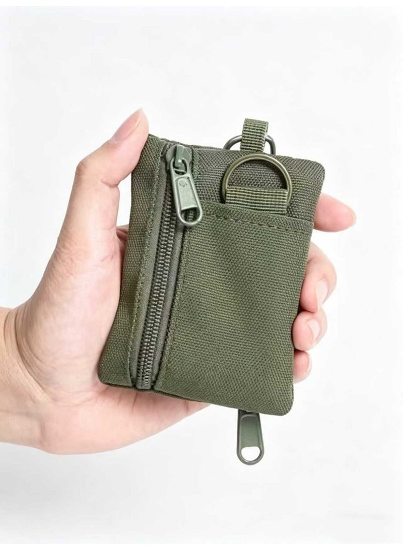 Mini Coin Purse Key Pouch, Casual Style Nylon Zipper Sports Storage Bag, Polyester Material, Small Hanging Card Holder - Image 2