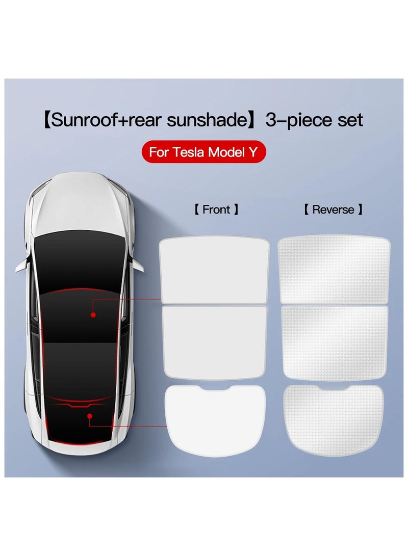 AROAQ YZ For Tesla Model 3 Y 2021-2023 Car Sun Visor Upgrade Ice Towel Buckle Sun Shades Glass Roof Clarity Vehicle - Image 1