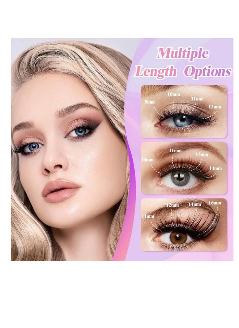 ALIVER - 240 Pcs Lash Clusters Eyelash Extensions Wispy False Eyelashes Lash Clusters DIY Eyelash Extensions Individual False Eyelashes for Women 30D - Image 1
