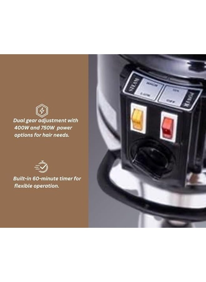 sd e-trading Professional Hair Steamer, Head Steamer with Timer & Stand (Black) - Image 5