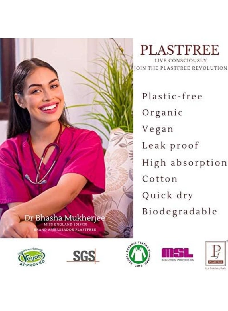 PLASTFREE Organic Sanitary Pad 14 Regular - Image 5