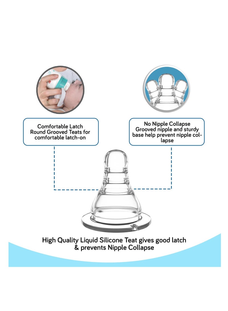 لوفلاب زجاجة الرضاعة الأساسية ذات الرقبة العادية والنحيفة المضادة للمغص، 250 مل (عبوة من قطعتين) - Image 3