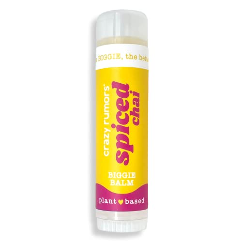 Crazy Rumors Biggie Spiced Chai Flavored All Natural Plant Based Lip Balm to Moisturize and Nourish your Lips  Spiced Chai tube 06 oz 4x Larger than standard 015 oz lip balm