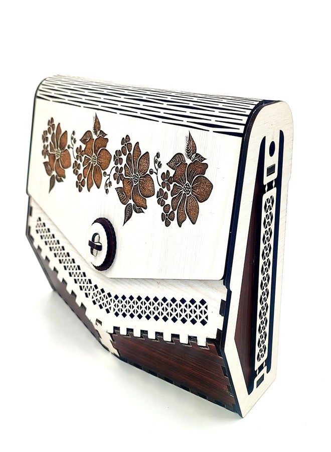 MeeCraft Women's Clutches | Decorative Floral Design Wooden Hand Purse for Girls. - Image 1