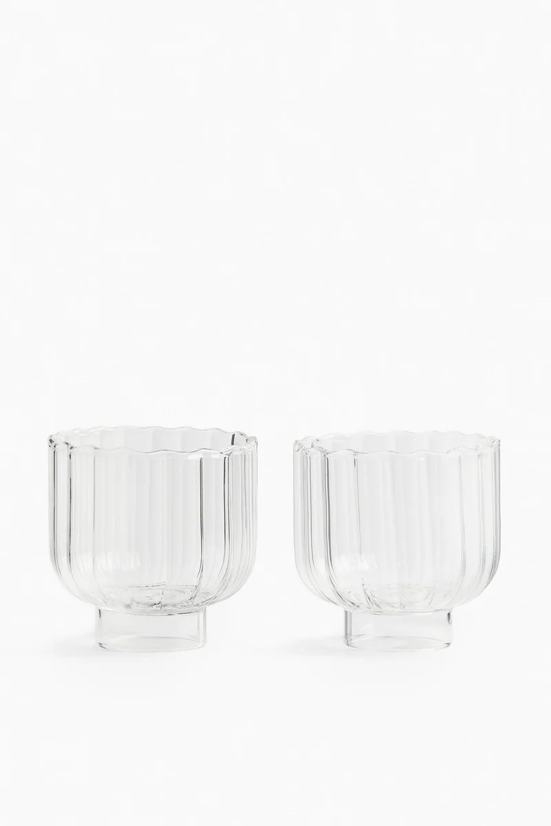 H&M 2-pack fluted tumblers