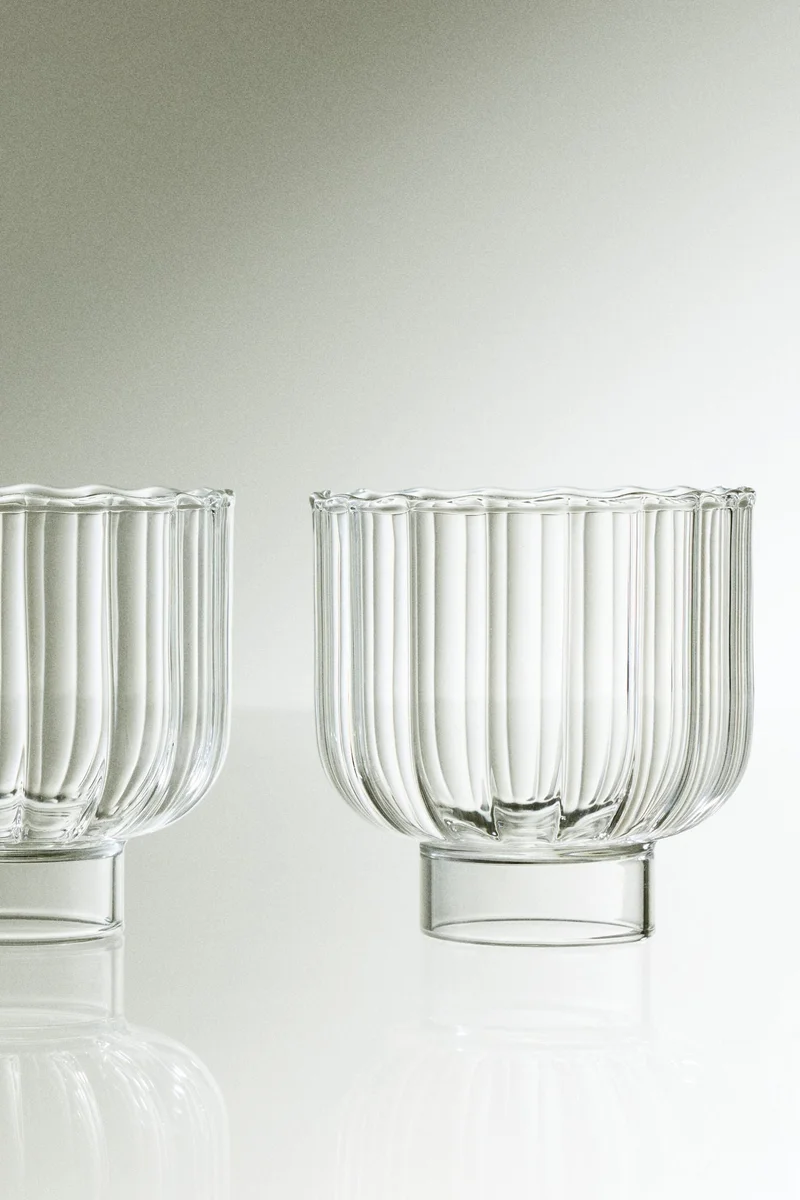 H&M 2-pack fluted tumblers