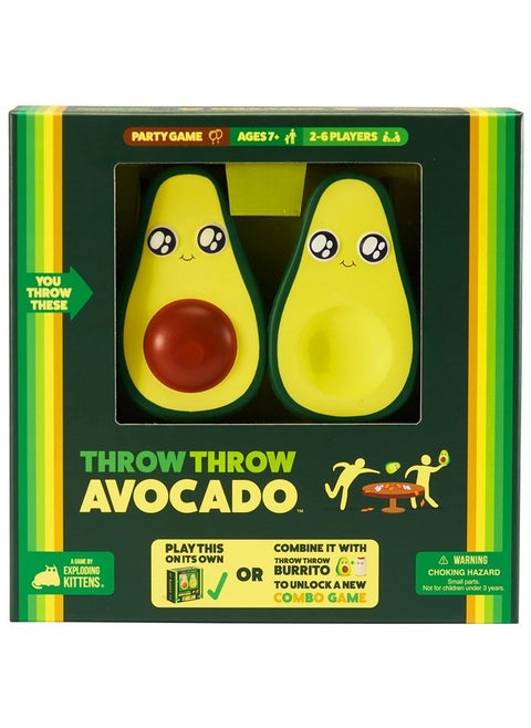 Exploding Kittens Presents Throw Avocado - A Dodgeball Card Sequel and Expansion Set - Family-Friendly Card Games for Adults, Teens & Kids - 2-6 Players - Ages 7 and Up - 120 Cards