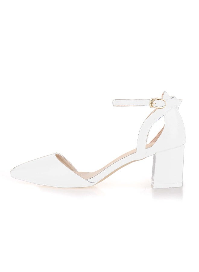 Loquat كعب عال أنيق بكعب سميك 6~8 سم أحمر - Image 2