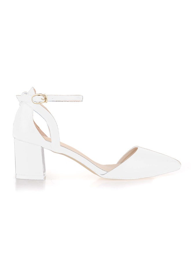 Loquat كعب عال أنيق بكعب سميك 6~8 سم أحمر - Image 1