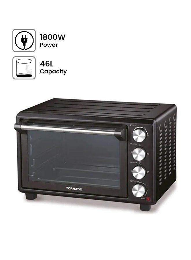 TORNADO Grill Fan Oven 46 L 1800 W TEO-46KD-BK Black - Image 1