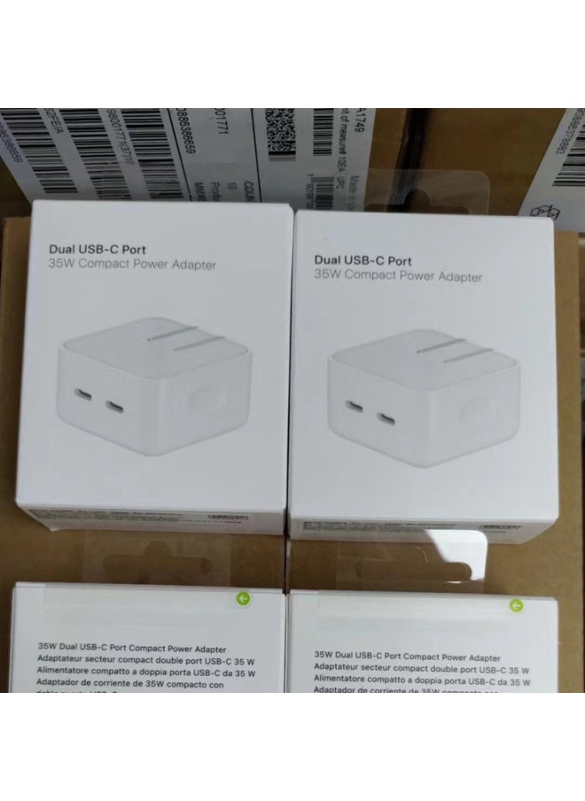 For Apple Original Charger 35W Dual USB-C Port Power Adapter Mobile Phone IPad Folding Fast Charging Head-Specifications:35w