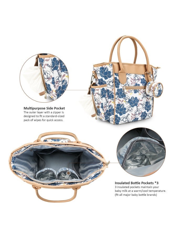 Multifunctional mommy bag one-shoulder messenger mother bag maternal and child travel baby bottle insulation lightweight waterproof diaper bag - Image 3