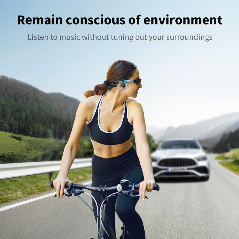 Haowolf Bone Conduction Headphones, Bluetooth 5.4 with Mic Open Ear IPX8 Waterproof Headsets, Swimming Headphones 10H Playtime Wireless Earbuds for Sports, Running, Cycling - Image 5