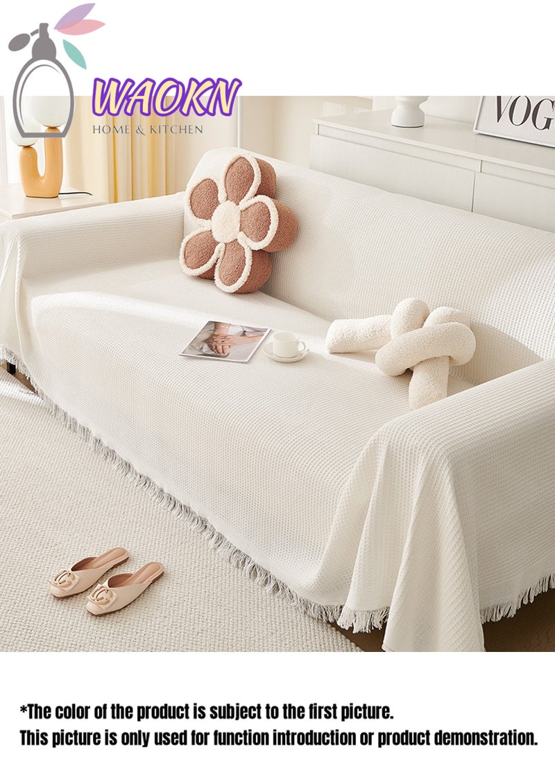 WAOKN - Sofa Blankets and Throws Chenille Throws for Sofas Large Four Seasons Sofa Throws High Density Sofa Cover Sofa Protector Living Room Decoration Sofa Throw Blanket - Image 1