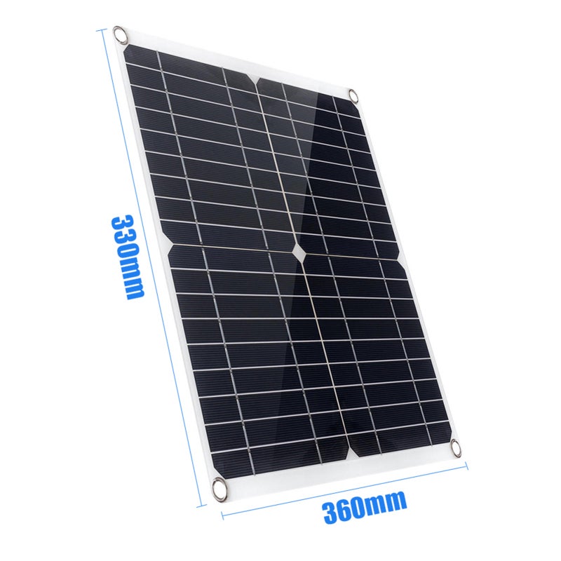 Flexible Solar Panels Kit 20W with 300W Controller 12V Power Supply USB Charging Interface Solar Board Waterproof Solar Cells for Phone RV Car - Image 4