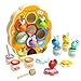 edutree Wooden Toddler Fine Motor Skill Toy Bee to Hive Matching Game with Honey Jar Sticks Montessori Color Sorting Matching Toys Preschool Educational Learning Toys Gift for Toddler 2 3 4 - Image 2