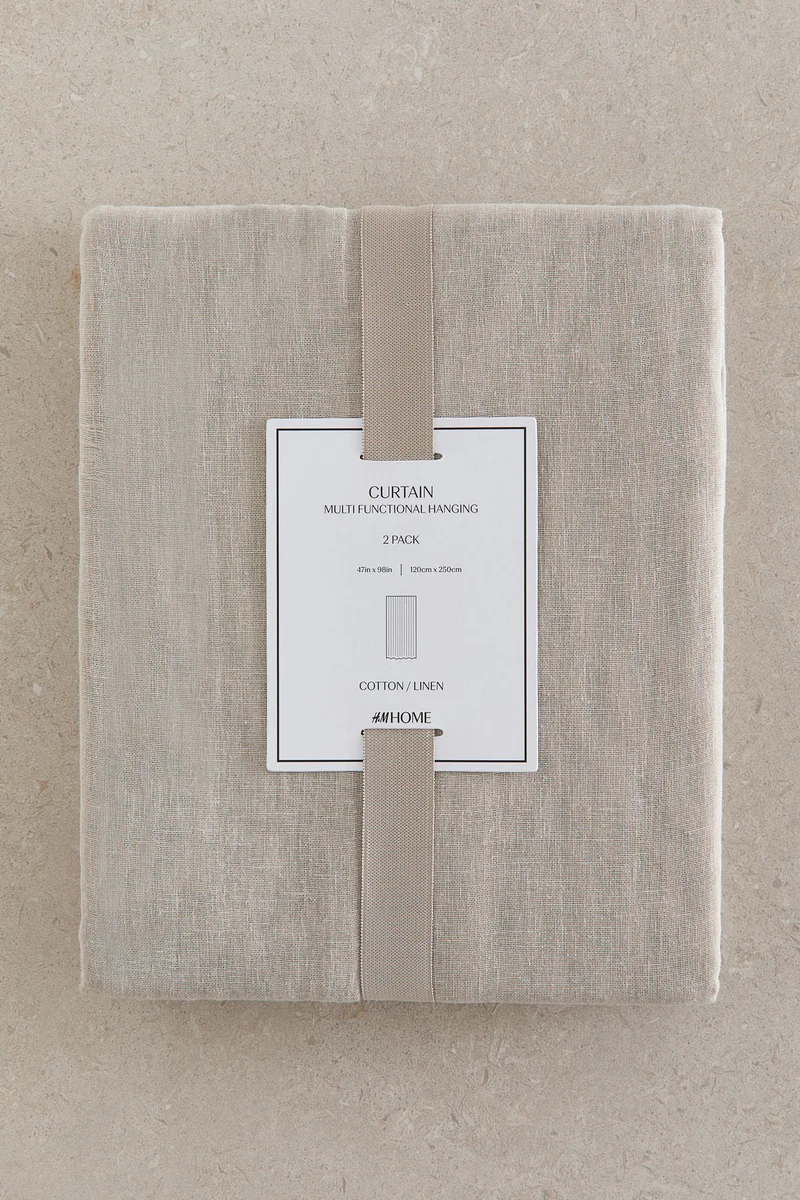 اتش اند ام 2-pack linen-blend curtain lengths