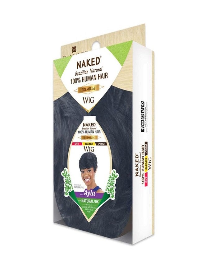 Shake-N-Go Naked 100% Brazilian Natural Human Hair Premium Wig - Ayla (Color:NATURALDK) - Image 5