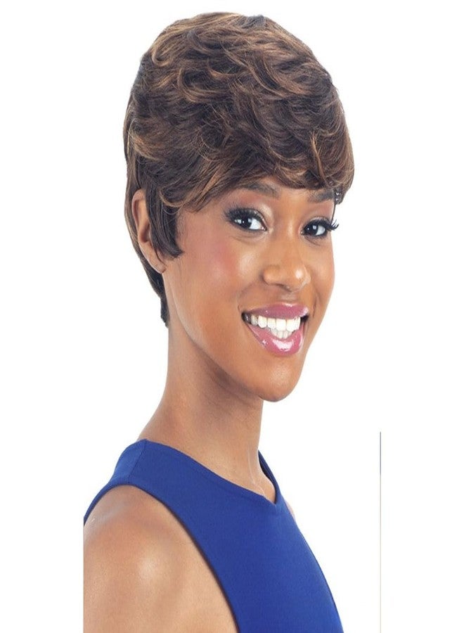 Shake-N-Go Naked 100% Brazilian Natural Human Hair Premium Wig - Ayla (Color:NATURALDK) - Image 3