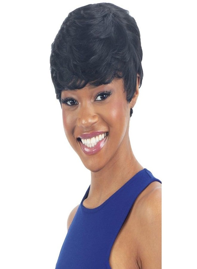 Shake-N-Go Naked 100% Brazilian Natural Human Hair Premium Wig - Ayla (Color:NATURALDK) - Image 1