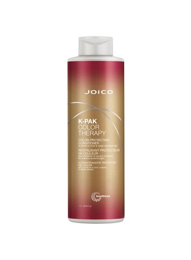 JOICO Kpak Color Therapy Colorprotecting Conditioner ; For Colortreated Hair ; Boost Shine & Elasticity ; Repair Breakage ; Rebuild Damaged Hair ; With Keratin & Argan Oil ; 33.8 Fl Oz - Image 1