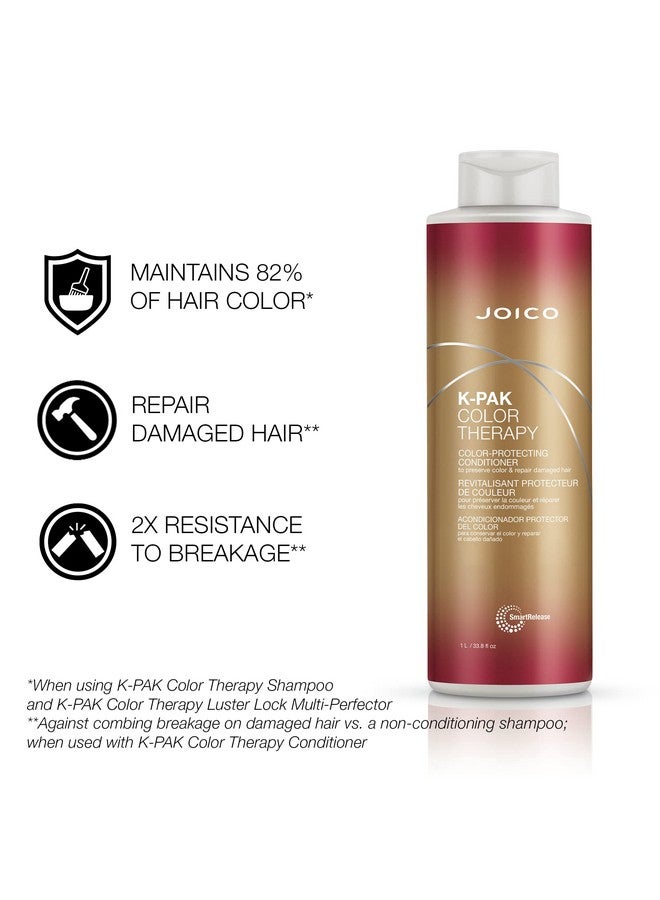 JOICO Kpak Color Therapy Colorprotecting Conditioner ; For Colortreated Hair ; Boost Shine & Elasticity ; Repair Breakage ; Rebuild Damaged Hair ; With Keratin & Argan Oil ; 33.8 Fl Oz - Image 4