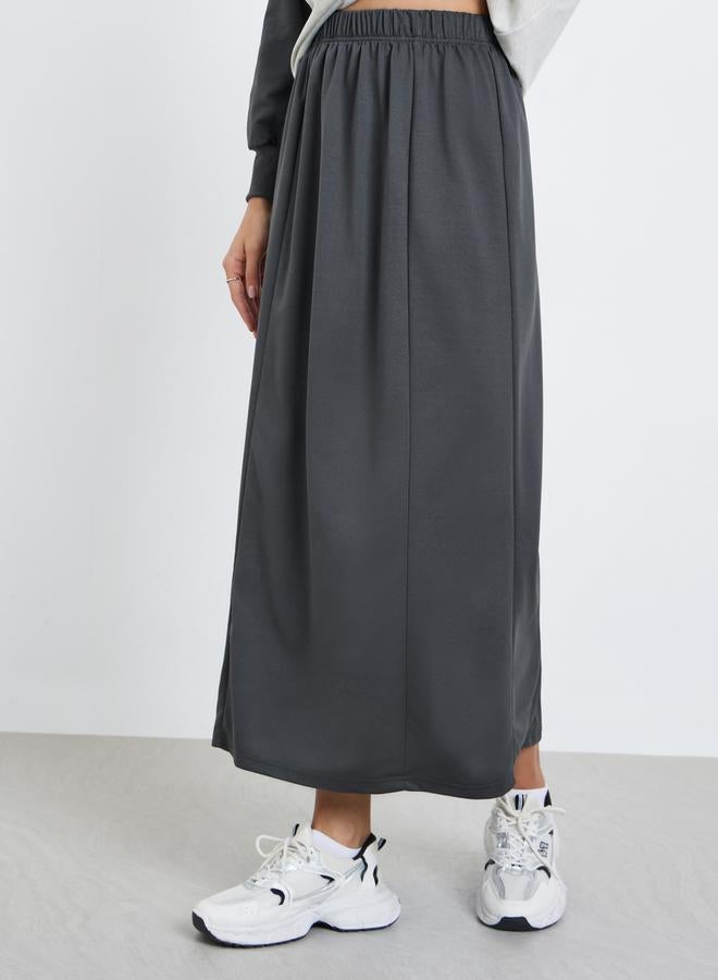 Styli Color Block Slogan Sweatshirt and Skirt Co-Ords - Image 4