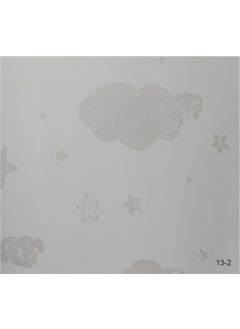 Süper Dekor Super Decor Halley Kids 13-2 Cloud and Star Patterned Wallpaper 