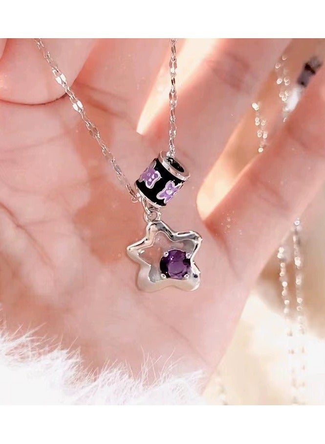 Goolsky Silver Teddy Bear & Star Pendant Necklace – Dainty Astral Choker for Women | Trendy Minimalist Jewelry  - Image 3