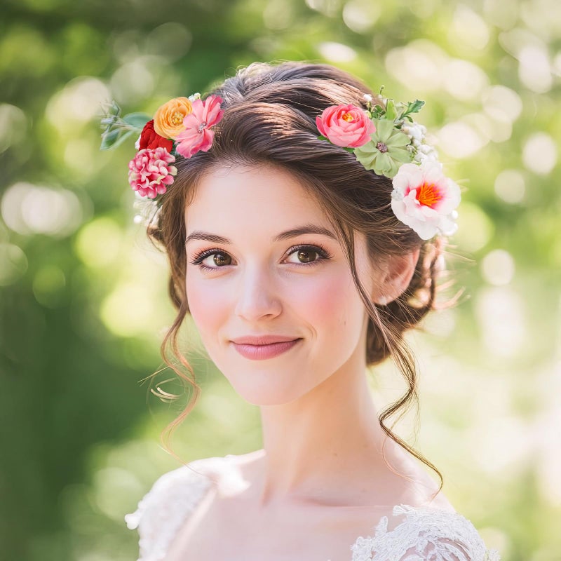 ATTGREAT Fake Flower Heads Mini Silk Flowrs Bulk Small Flower 3D Loose Faux Daisy Rose Sunflowers Plum Blossoms Craft for Wedding Party Cake Baby Shower Home Decor, 110Pcs(Multicolor) - Image 4