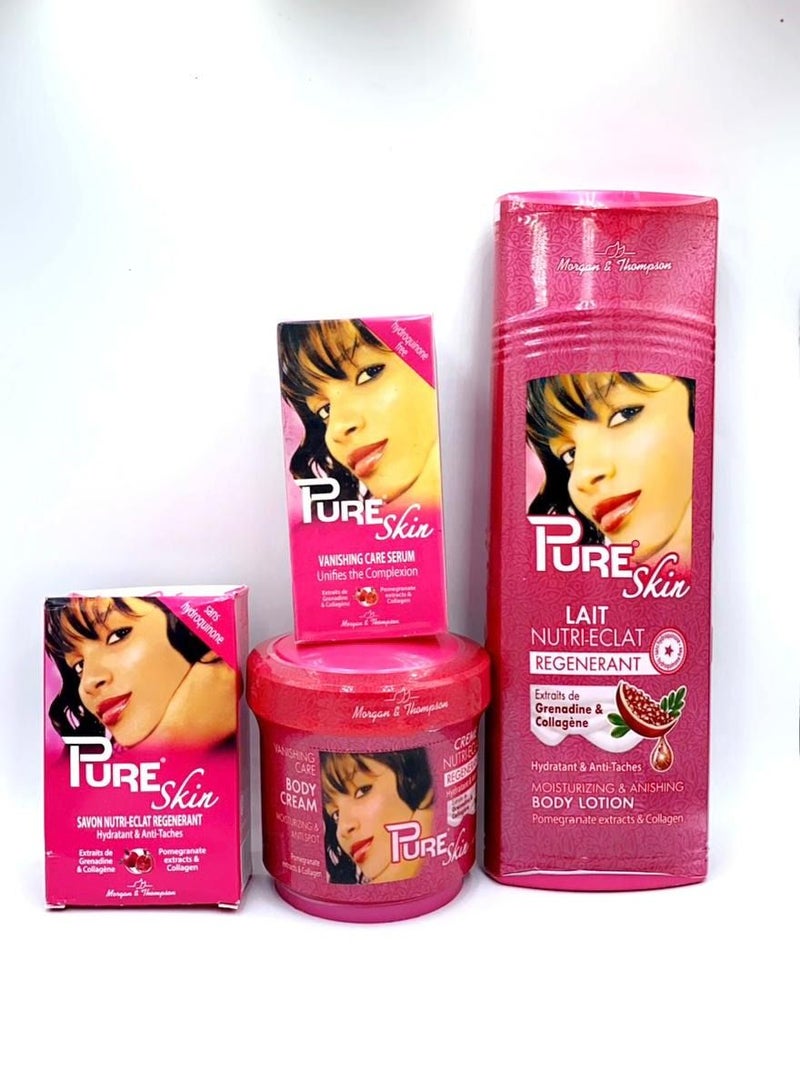 بيور سكن مجموعة بيور سكن لتفتيح البشرة 4 قطع - Image 1