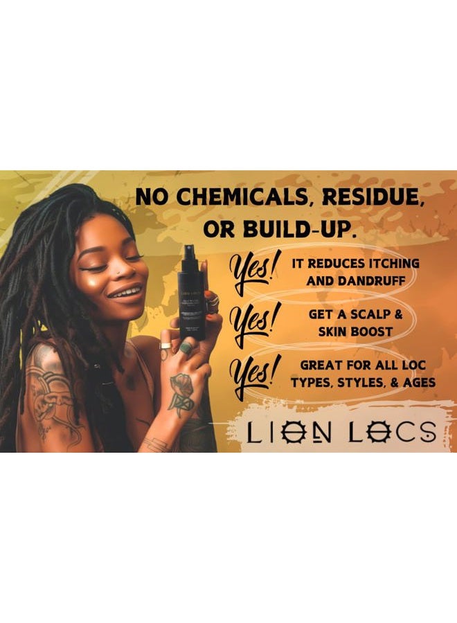 Beard Gains Lion Locs Starter Twist and Lock Spray for New Dreadlocks | Vegan Sea Salt Mist with Essential Oils & Aloe (4oz) - Image 2