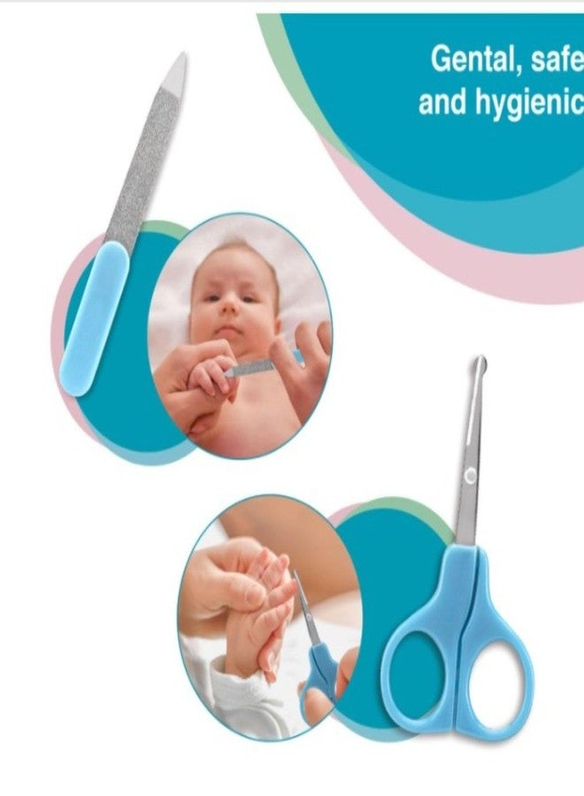 KALRA MAGIC® 5 in 1 Baby Grooming Kit (Blue) – Newborn Care Set with Soft Brush, Comb, Nail Clipper, Scissors & File, Safe Hygiene Kit for Infants & Toddlers - Image 4
