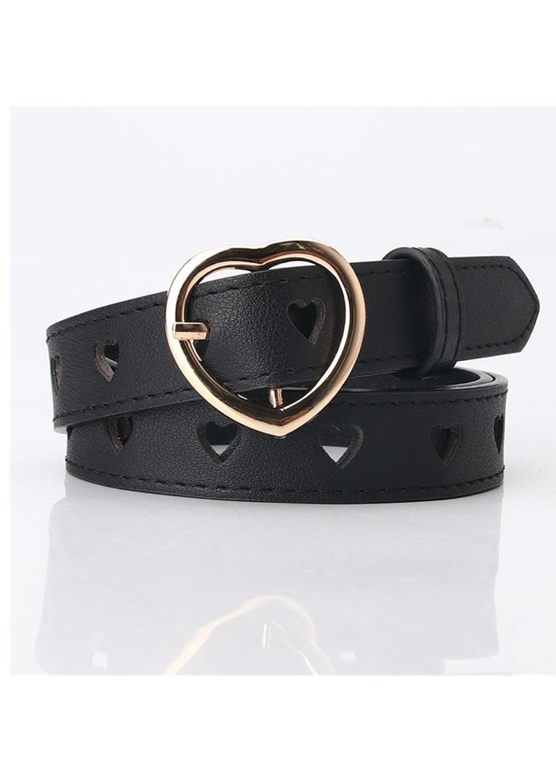 Loquat The New Free Hole Love Hollow Out Lady All Kinds Of Sweet Wool Dress Belt 105cm Black