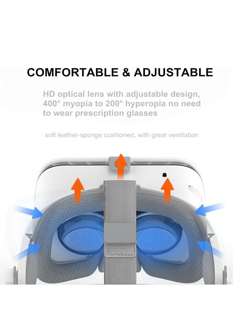 سماعة رأس الواقع الافتراضي مع سماعات رأس تحكم للأطفال والبالغين للعب لعبة ثلاثية الأبعاد وفيلم عالمي VR مجموعة نظارات للكمبيوتر الشخصي والهواتف الأندرويد لهواتف iPhone 13 12 11 Pro XSR Max - Image 5