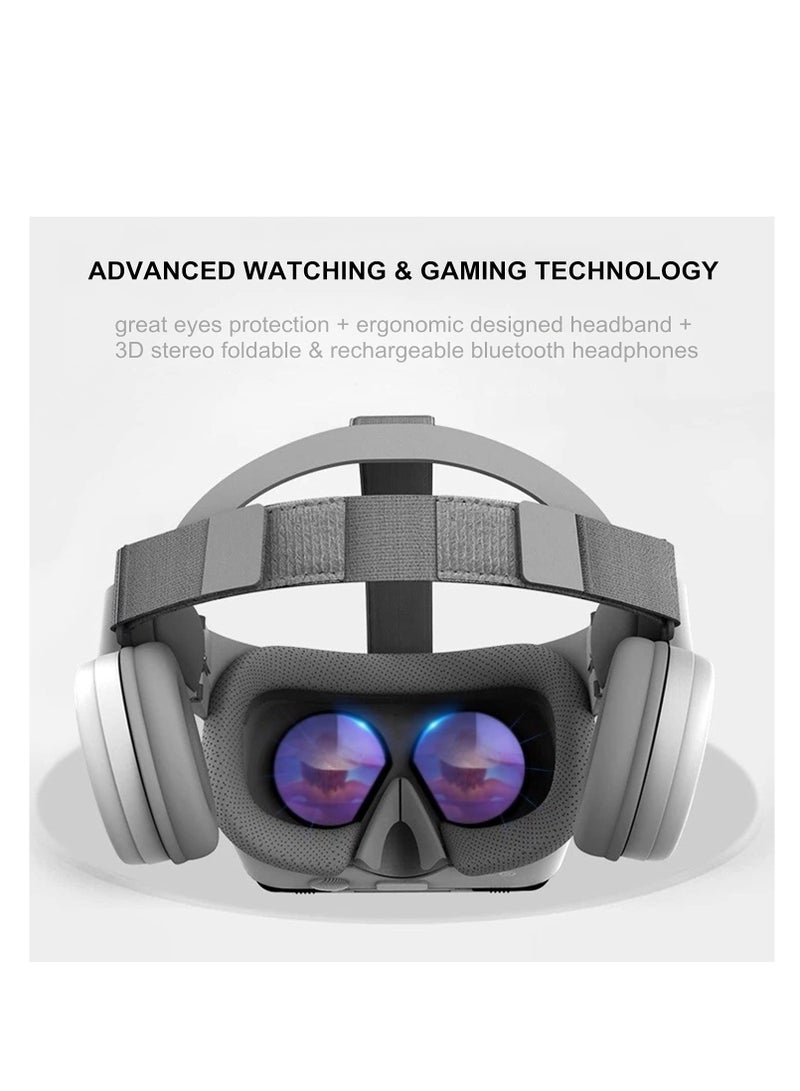 سماعة رأس الواقع الافتراضي مع سماعات رأس تحكم للأطفال والبالغين للعب لعبة ثلاثية الأبعاد وفيلم عالمي VR مجموعة نظارات للكمبيوتر الشخصي والهواتف الأندرويد لهواتف iPhone 13 12 11 Pro XSR Max - Image 4