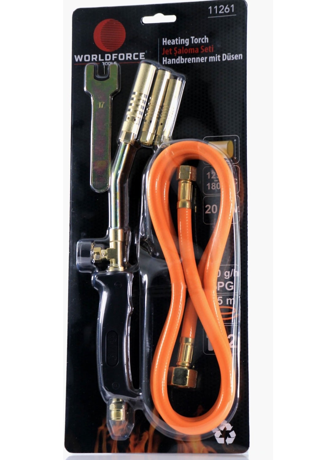 Worldfroce Worldforce 1250°-1800° Torch Set Brass Nozzle Jet Torch Professional  - Image 1