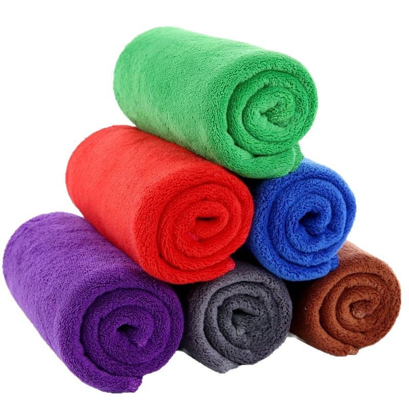 Rag Wipe Glass Cleaning Cloth Absorbent Not Easy To Lose Hair Traceless Car Cleaning Gray Car Wash Cleaning Towel - Image 5