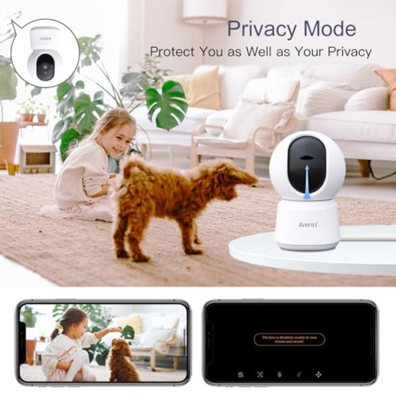 3K 5MP Pet Dog Cameras with App, 5Ghzand2.4G WiFi 6 Baby Monitor, Security Camera Indoor, Motion Tracking, Sound Detection, Night Vision, 360°View, Two-Way Audio, Works with Alexa P2F - Image 4