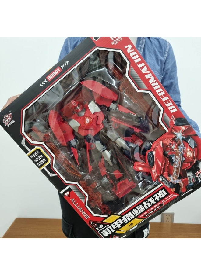Children's Deformation Toy Robot Wasp Ares Dinosaur Boy Autobots Optimus Model School Institutional Gifts-Color:Mecha Return Transformed Chariot Large Single Pack - Image 2