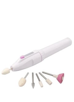 Professional Adjustable Nail File with 5 Different Heads for Complete Nail Care at Home - Perfect Solution for Manicure, Pedicure and Gel Polish with Portable Mini Design