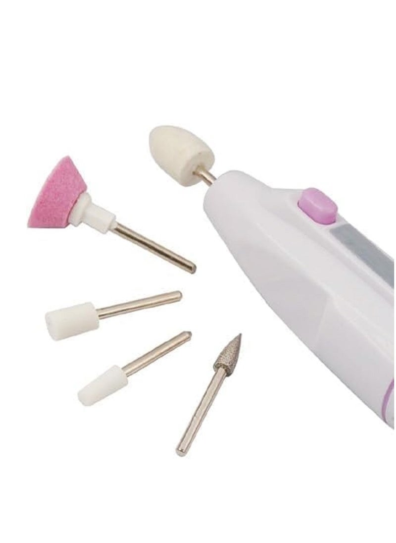 Generic - Professional Adjustable Nail File with 5 Different Heads for Complete Nail Care at Home - Perfect Solution for Manicure, Pedicure and Gel Polish with Portable Mini Design - Image 1