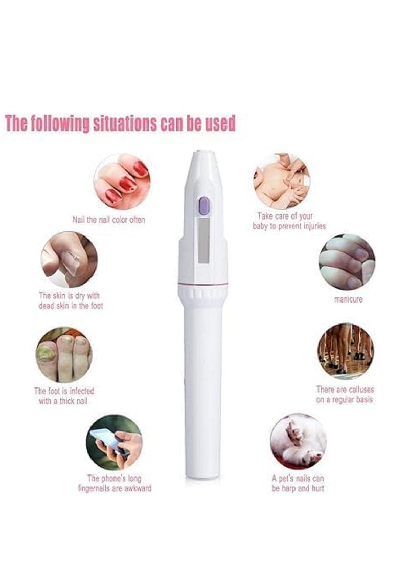 Generic - Professional Adjustable Nail File with 5 Different Heads for Complete Nail Care at Home - Perfect Solution for Manicure, Pedicure and Gel Polish with Portable Mini Design - Image 1