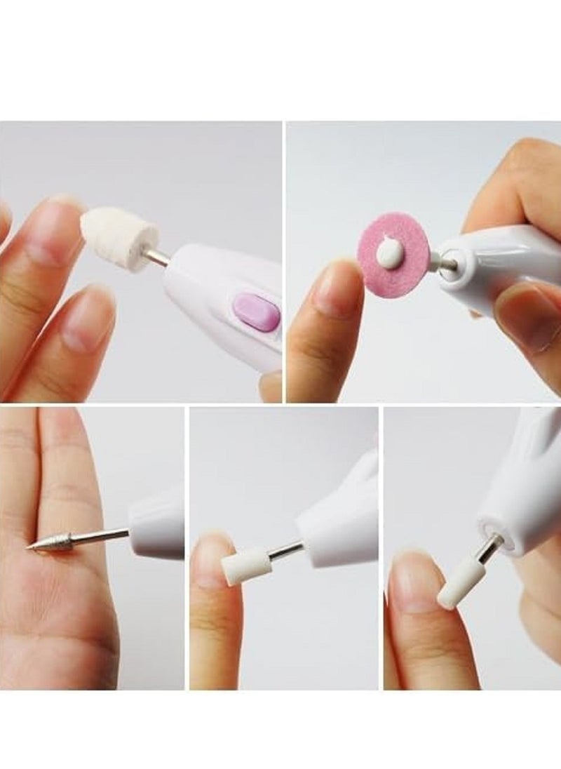 Generic - Professional Adjustable Nail File with 5 Different Heads for Complete Nail Care at Home - Perfect Solution for Manicure, Pedicure and Gel Polish with Portable Mini Design - Image 1