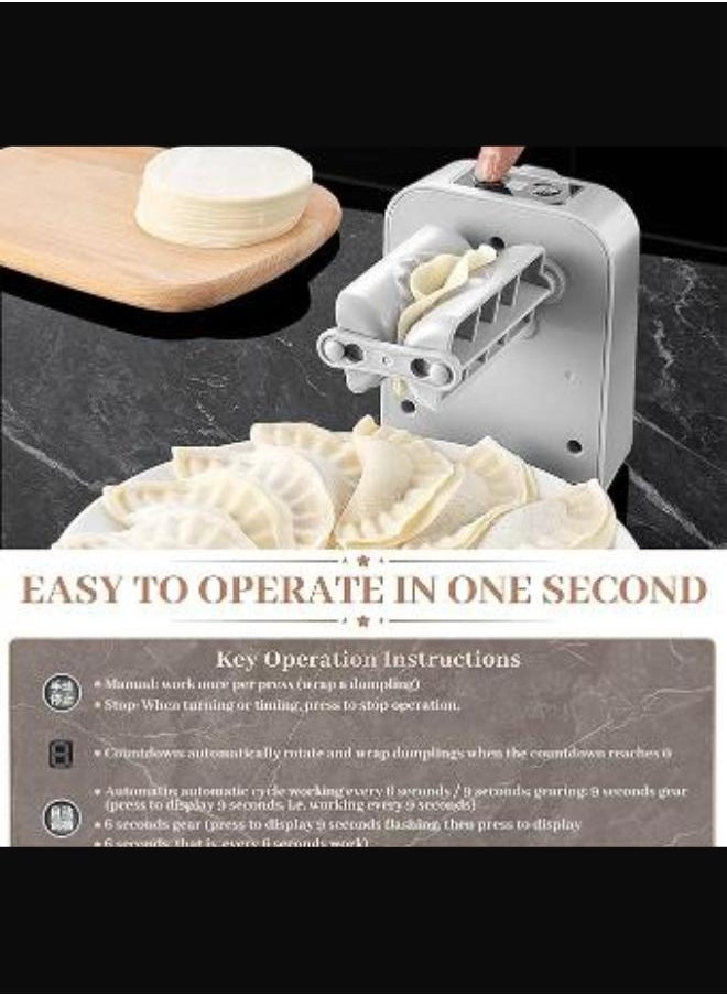 Executive LLC - Automatic Dumpling Maker, 1300mAh USB Household Stainless Steel Household Machine Manual Dumpling Maker Mould Ravioli Press Mold DIY Dumpling Easy Tool Kitchen Accessories - Image 1