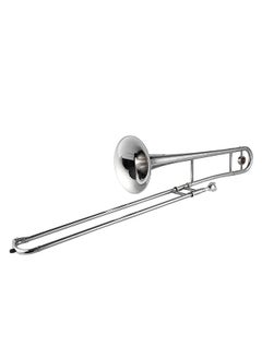 silver trumpet alto trombone brass bb tone b flat wind instrument with cupronickel mouthpiece cleaning stick case