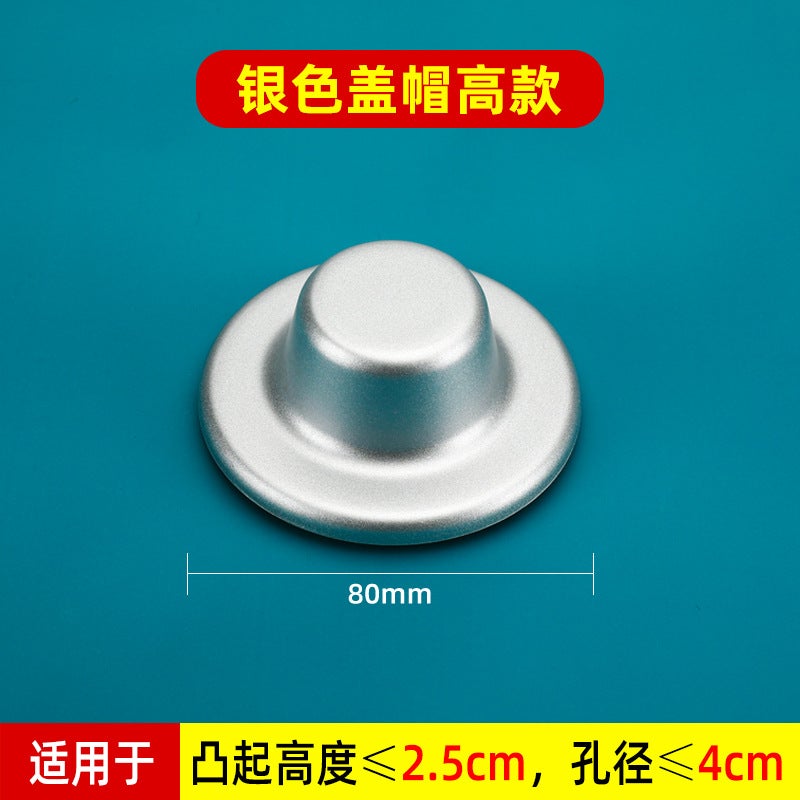 Bathroom Wall Decorative Hole Cover High hat Silver High hat Silver